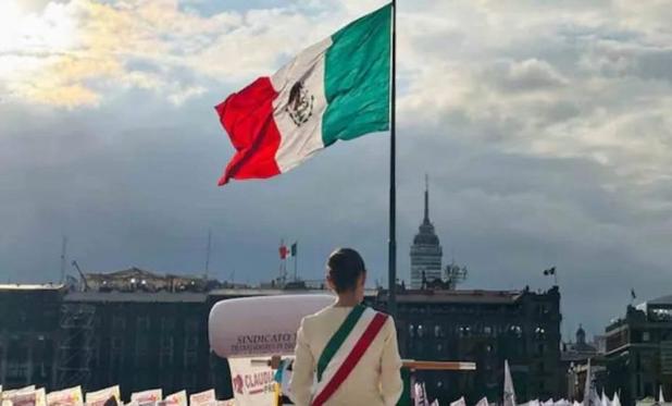 Claudia Sheinbaum en el Zocalo