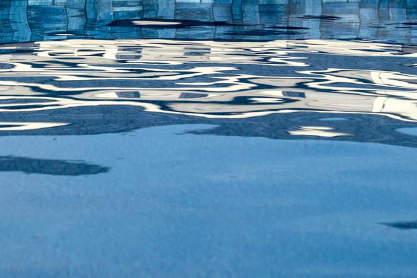 Abstract ripples on the surface of a swimming pool