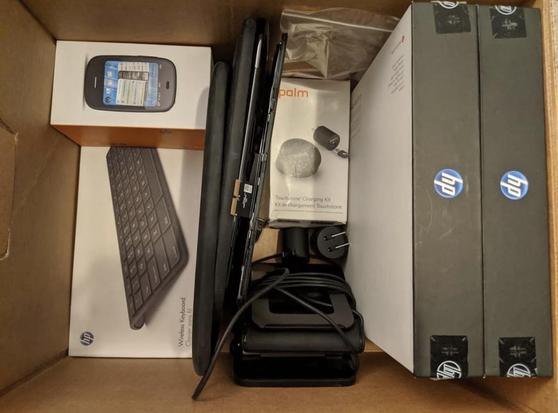 All my webOS devices packed up in a box to sell. 😭