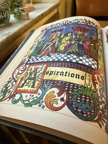 Eine Seite aus „Pendragon“: vollfarbig illustrierte Einleitung zu „Asperations“.