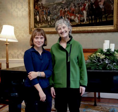 Greta Thunberg and President Connolly.