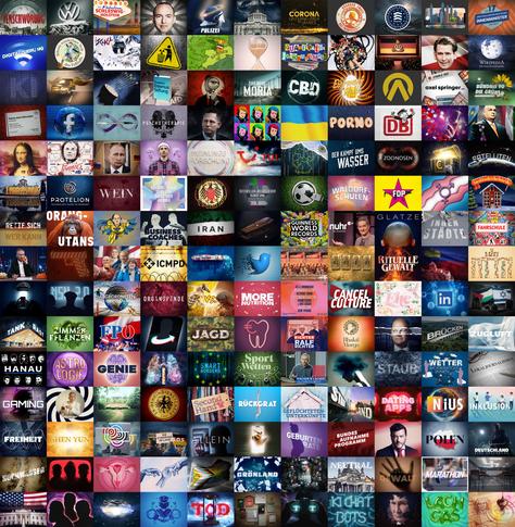 ein mosaik aus 165 sendungs-"kacheln" mit einem schönen überblick über die themenvielfalt der show