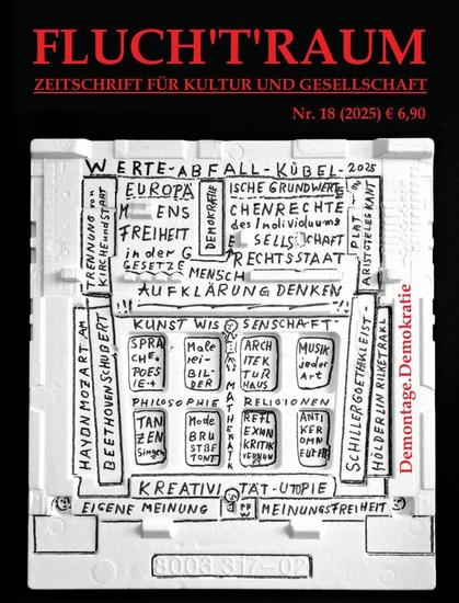 Cover der Zeitschrift "Fluchtraum" mit einer Wortcollage