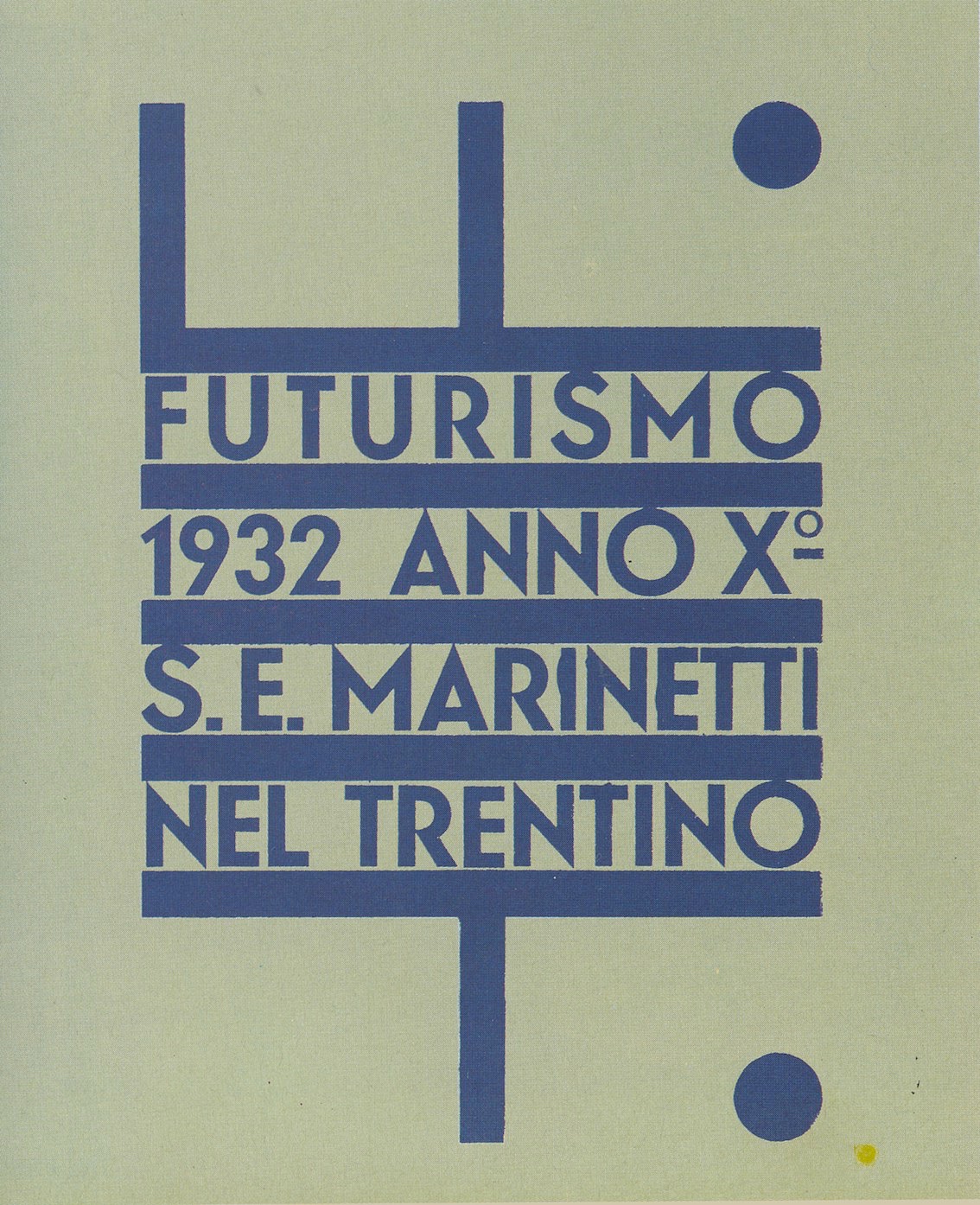 FUTURISMO 1932 ANNO X° S.E. MARINETTI NEL TRENTINO
