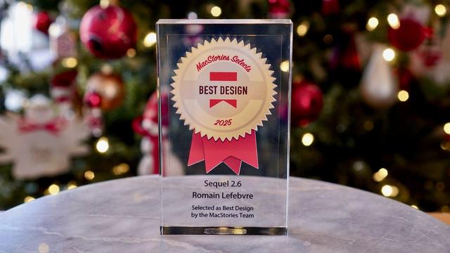 Sequel’s MacStories award for Best Design
