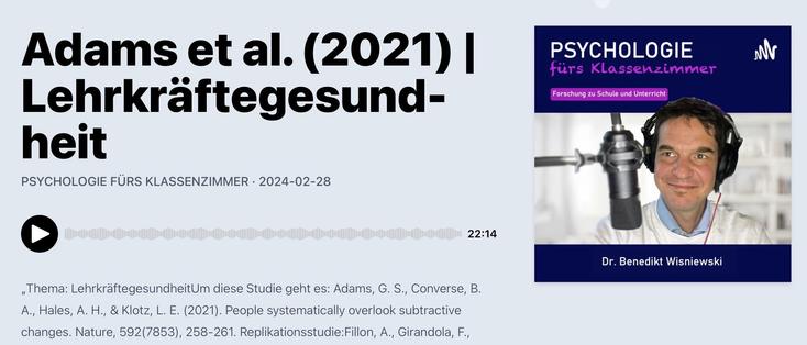 Screenshot der verlinkten Folge mit einem Foto von Benedikt Wisniewski.