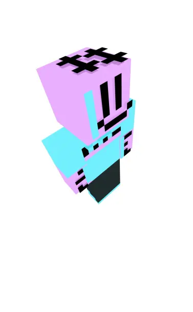 wafrn mascot anthropomorphic tag system as a minecraft skin.