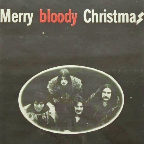 Pic with Black Sabbath original formation with a title “Merry Bloody Christmas”