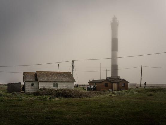 misty atmospheric beach photography, Dungeness, Kent