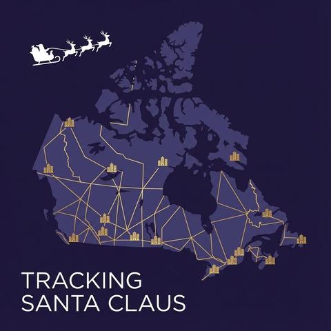 Santa Tracker radar showing Santa arriving in Estevan.