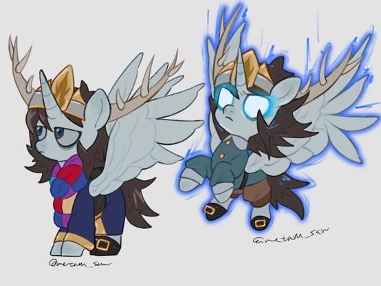 Abaddon from Haunted Hotel but ponified as an alicorn.