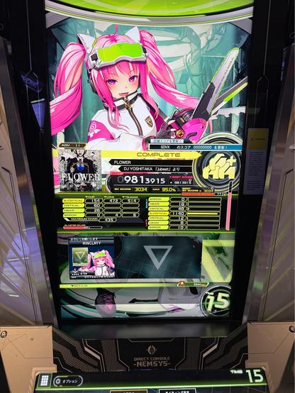 "FLOWER" by DJ YOSHITAKA, ADV 11. 
9,813,915 points and rank AAA+.