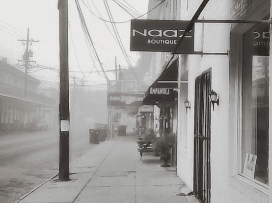 Foggy morning on Magazine St., New Orleans.