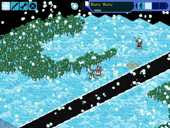 A combat scene in GearHead Caramel. Not quite working yet.