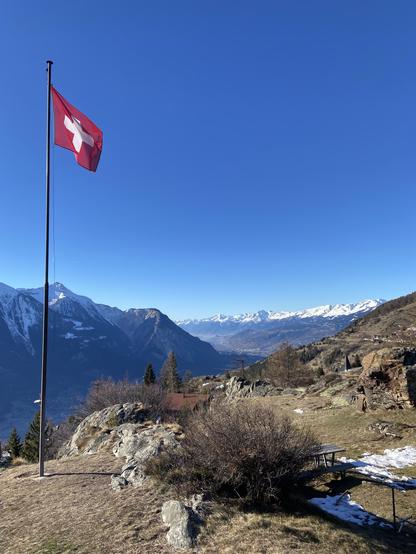 Aussichtspunkt Gampel/Jeizinen in Richtung Unterwallis/Leuk/Sierre