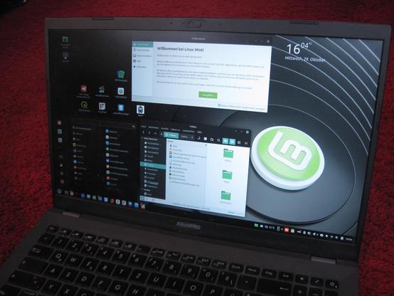 Startbildschirm von Linux Mint