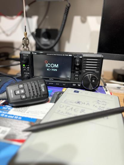 Icom IC-705 on my desk