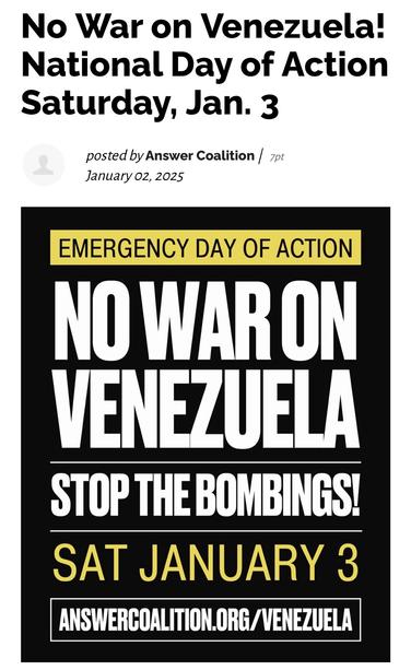 No war on Venezuela