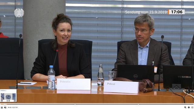 Screenshot aus dem Video, mit Sabine Ponath und Stefan Rahmstorf