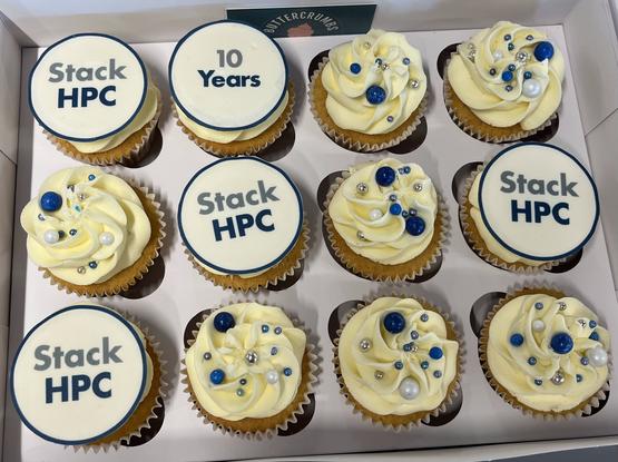 Cupcakes - with a StackHPC logo!