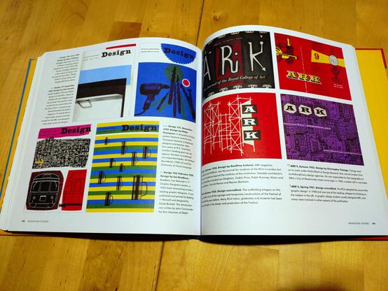Inside the book, covers of the Design magazine