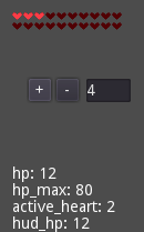 A demonstration of a "Zelda"-style health bar, one that animates smoothly between HP values rather than instantly changing.