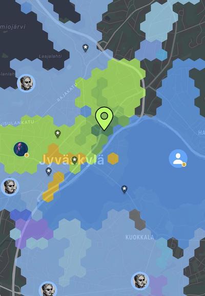 Stride kartta Jyväskylässä, Sandelsmies dominoi, rolle valtaa alueita pikkuhiljaa...