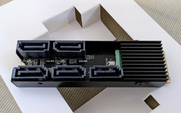Picture of m.2 card with 5 SATA ports.