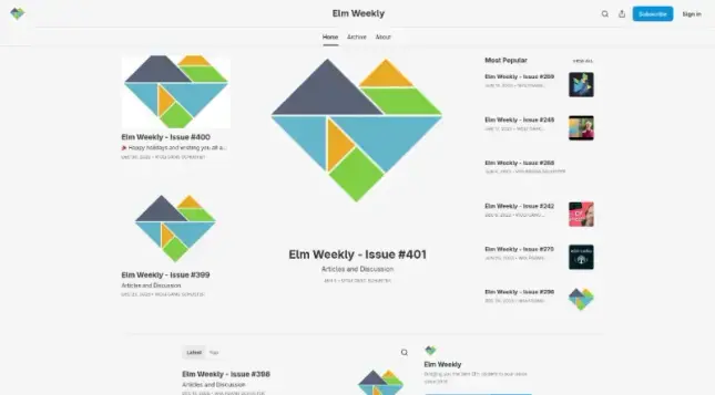 The wonderful world of the Elm programming language, in your inbox, every week.