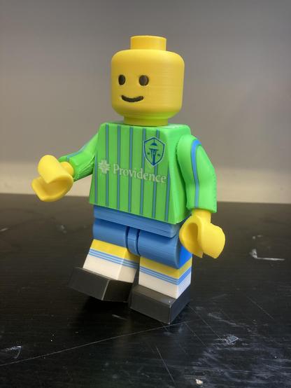 Seattle Sounders brick figure.
