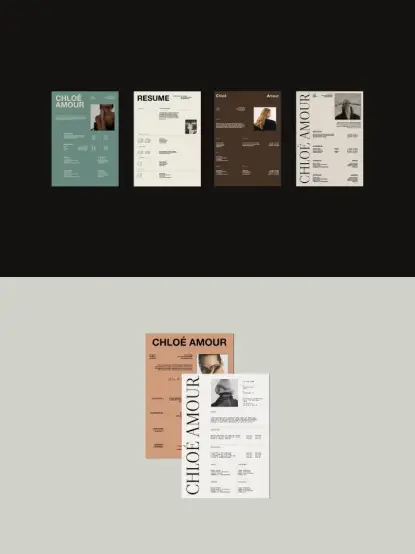 BLEU Resume Template Kit by Studio Brand for Canva and Adobe InDesign