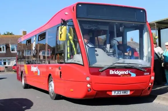 Bridgend & County branded First Cymru bus