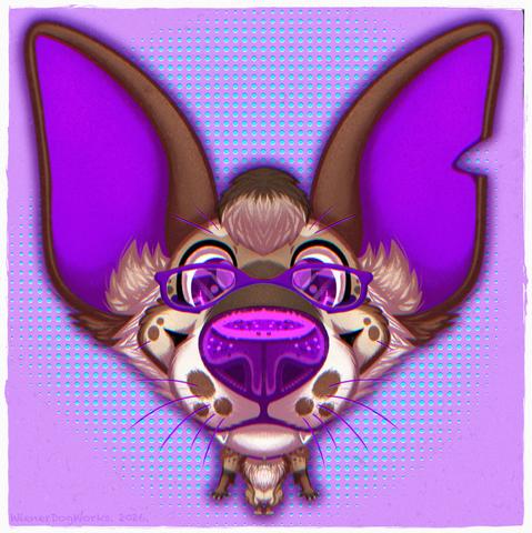 A perspective drawing of you looking down at Jordan the chihuahua, who is smiling innocently and cutely.