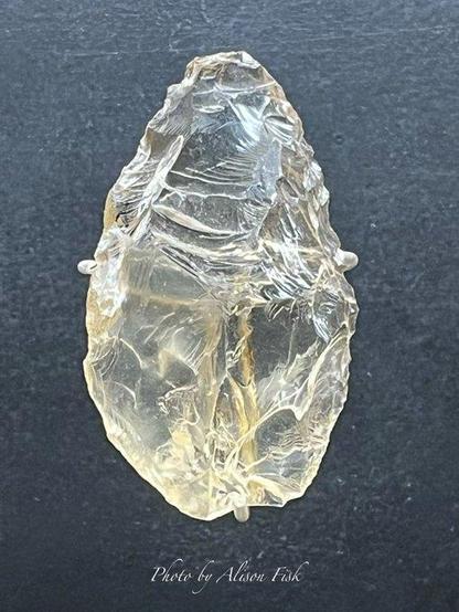 A rare rock crystal tool made by Neanderthals between 200,000 - 40,000 years ago