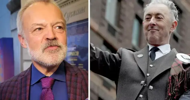 Split image of Graham Norton and Alan Cumming.