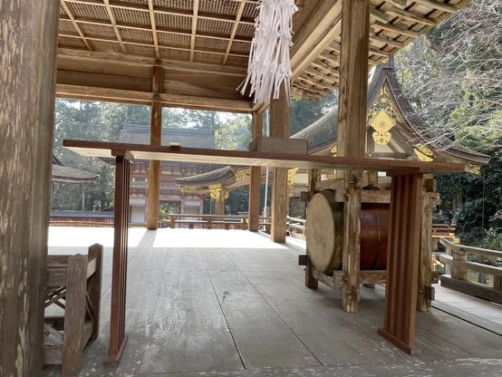 One of the two stages for performances that are designated important cultural properties