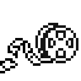 a 2 bit sprite of a film reel