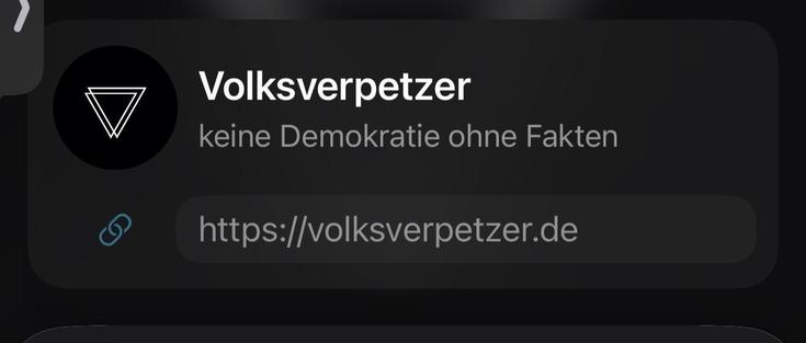 Screenshot of app source from German magstone Volksverpetzer on iOS