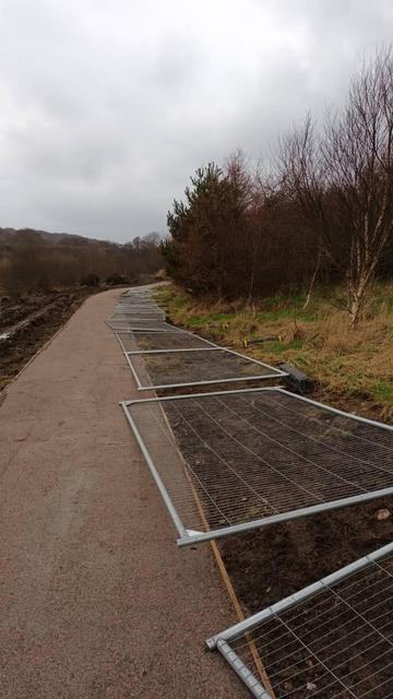 Fences torn down by activists