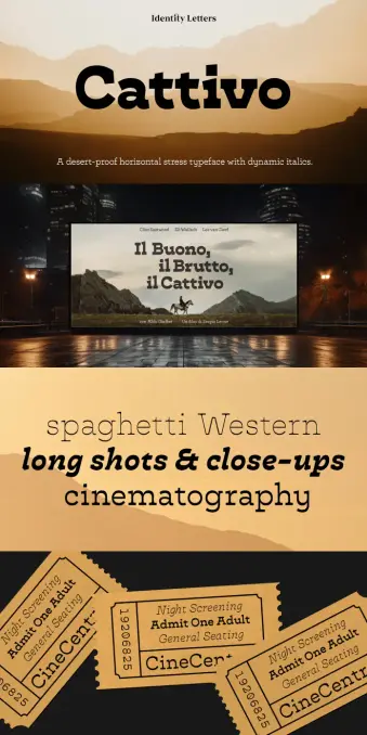 Cattivo Font Family by Identity Letters