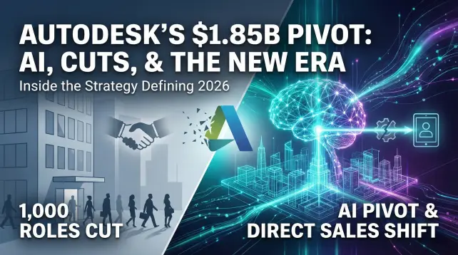 Autodesk Shakeup: 1,000 Cuts as Tech Giant Pivots to AI and Direct Sales

The story under the hood is about a fundamental change in business mechanics that affects everyone who buys or uses AutoCAD and Revit.