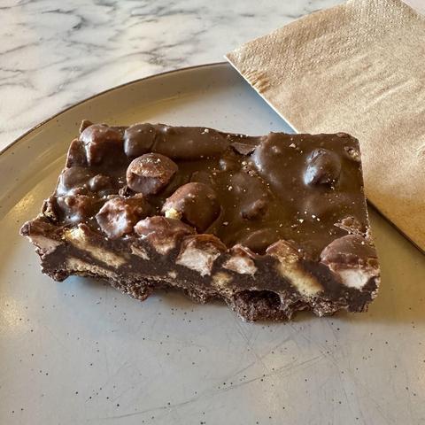 A piece of rocky road at Roscoes Bakery on Queens Drive in Liverpool.