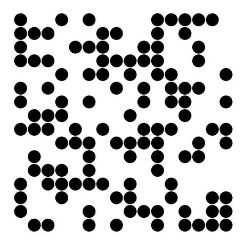 Dots in a grid, black on white.