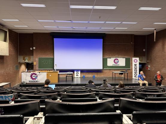 The Social web devroom quietly getting crowded before the first talks