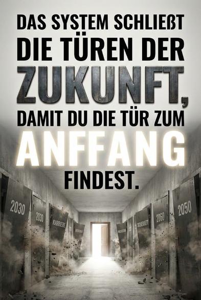 Zitat:
„Das System schließt die Türen der Zukunft, damit du die Tür zum Anfang findest.“