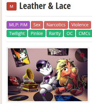 Title and cover of the story Leather & Lace