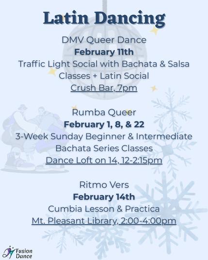 Latin dancing, 5 events