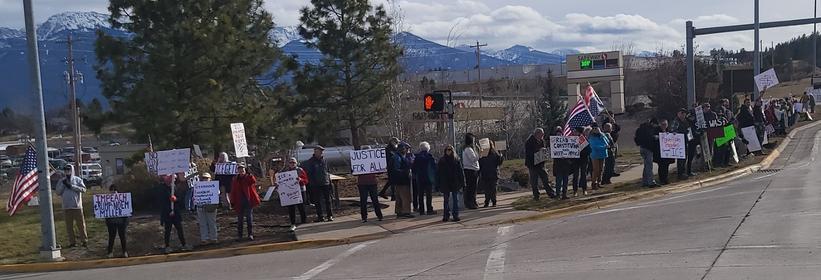 Polson Patriots rallying in support of freedom and democracy!
Shut Out ICE Rally-Polson, Montana
Saturday, January 31st - MT Hwy 35 & US Hwy 93, Polson, MT
#Polson #Pablo #Ronan #BigArm #Elmo #StIgnatius #Charlo #Dayton #StandWithMinneapolis #mtpol #mtleg #mtnews #Indivisible #mobilze #50501Montana