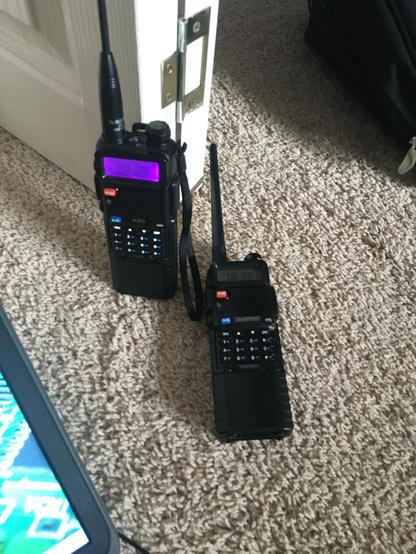 My old Baofeng UV-5Rs (I have no clue as for where they ended up 😂)