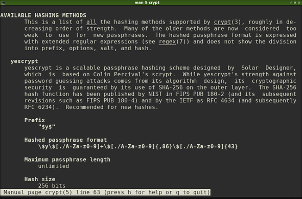 $ man 5 crypt